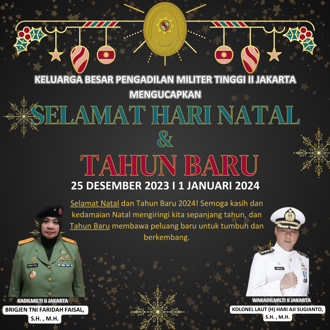 SELAMAT HARI NATAL DAN TAHUN BARU 25 DESEMBER I 1 JANUARI 2024