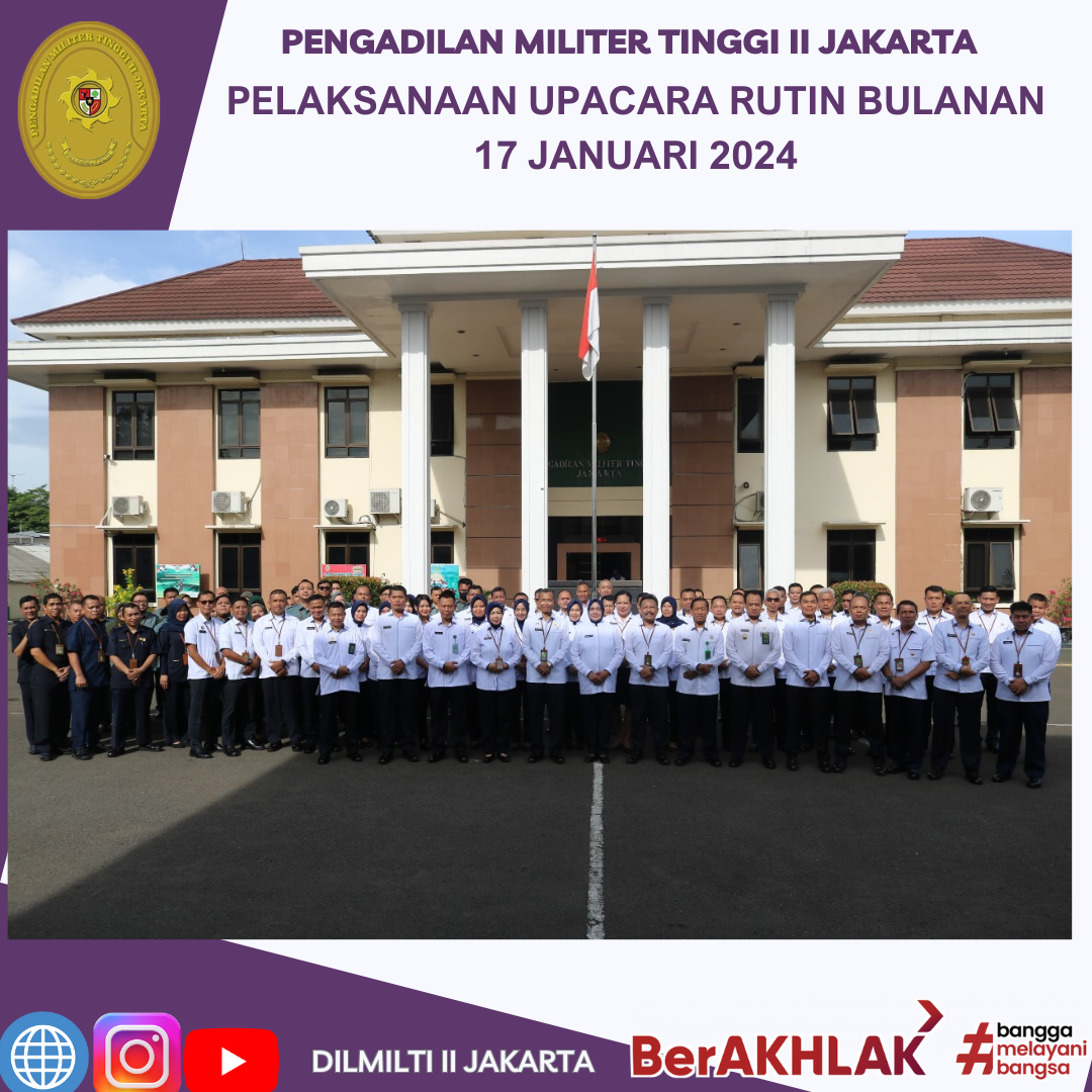 Pelaksanaan Upacara Rutin Bulanan 17 Januari 2024
