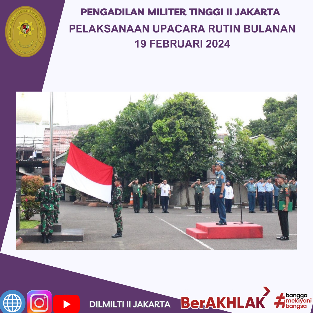 Pelaksanaan Upacara Rutin Bulanan 19 Februari 2024