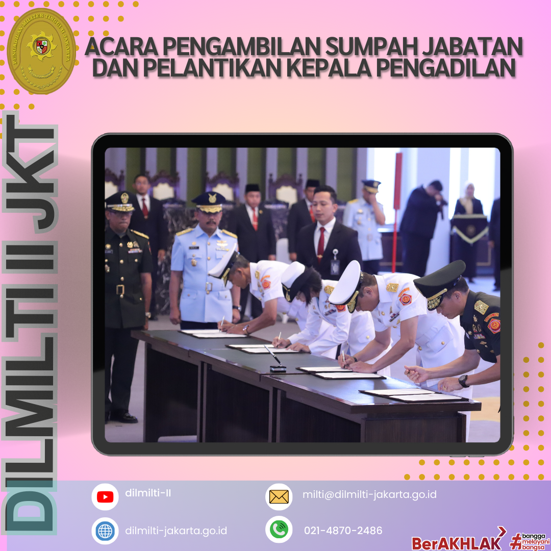 ACARA PENGAMBILAN SUMPAH JABATAN DAN PELANTIKAN KEPALA PENGADILAN