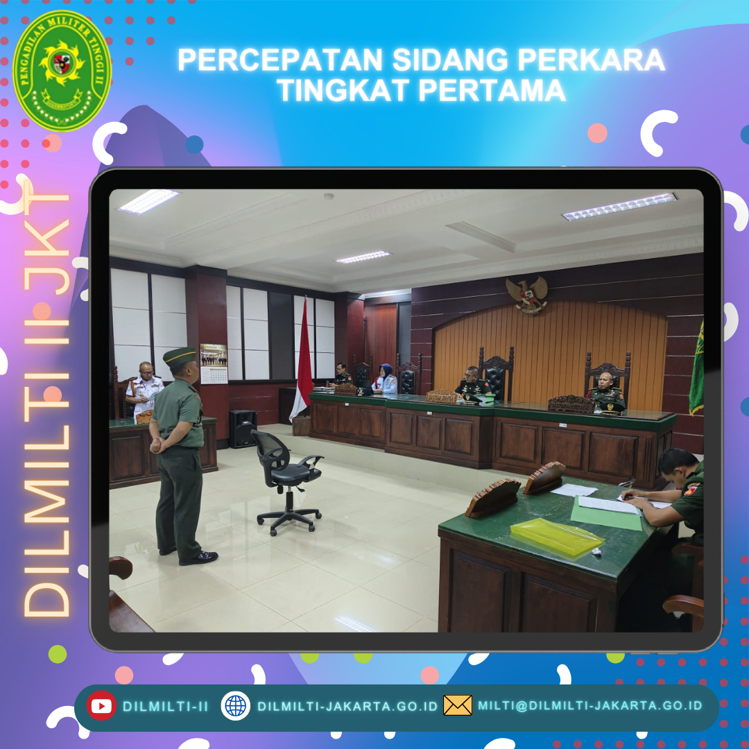 PERCEPATAN SIDANG PERKARA TINGKAT PERTAMA