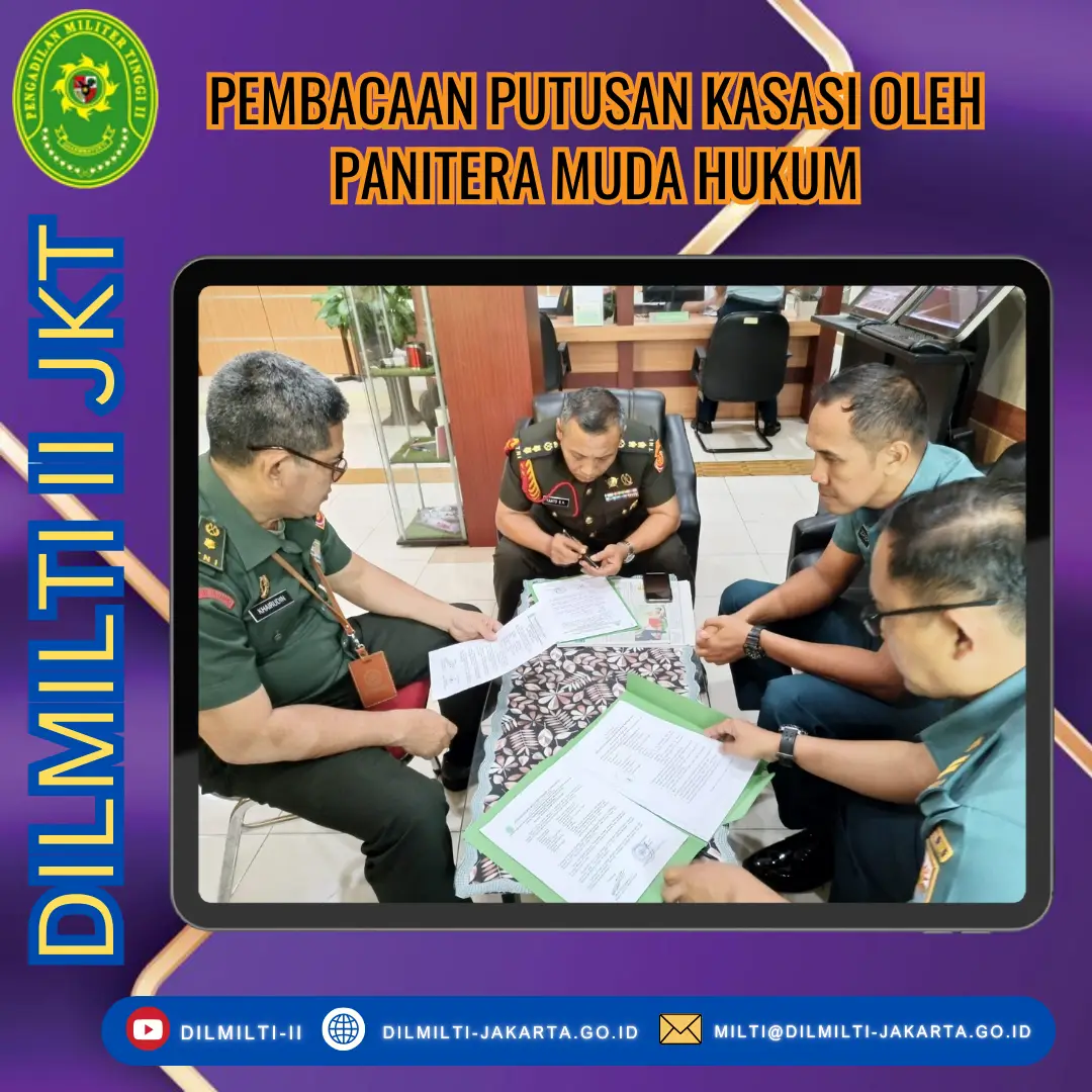PEMBACAAN PUTUSAN KASASI OLEH PANITERA MUDA HUKUM