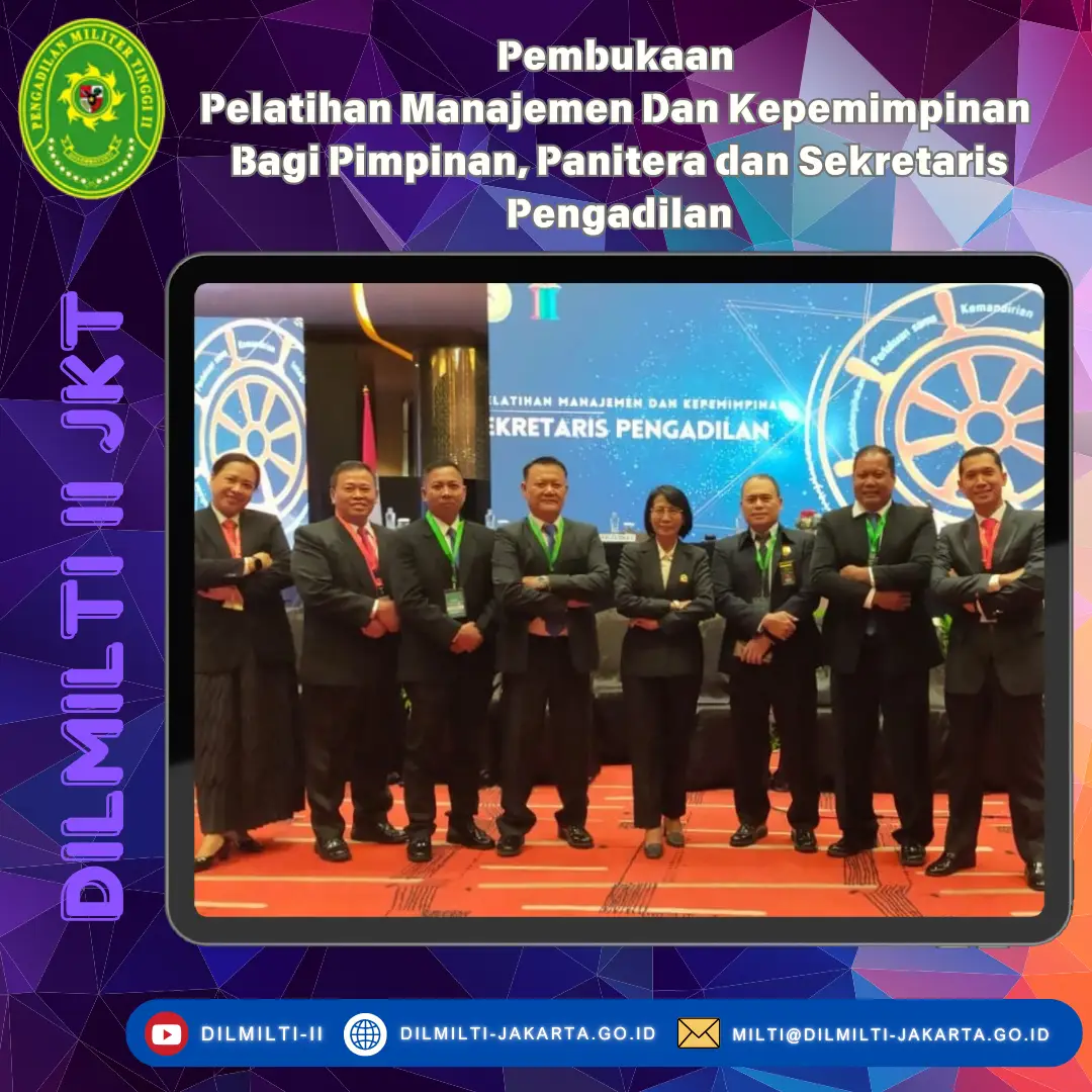 Pembukaan Pelatihan Manajemen Dan KepemimpinanBagi Pimpinan, Panitera dan Sekretaris Pengadilan