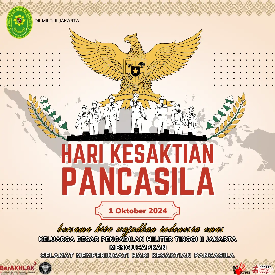 SELAMAT MEMPERINGATI HARI KESAKTIAN PANCASILA 1 OKTOBER 2024