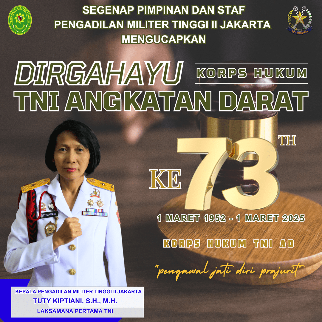 Dirgahayu Korps Hukum Angkatan Darat Ke 73 Korps Hukum TNI AD