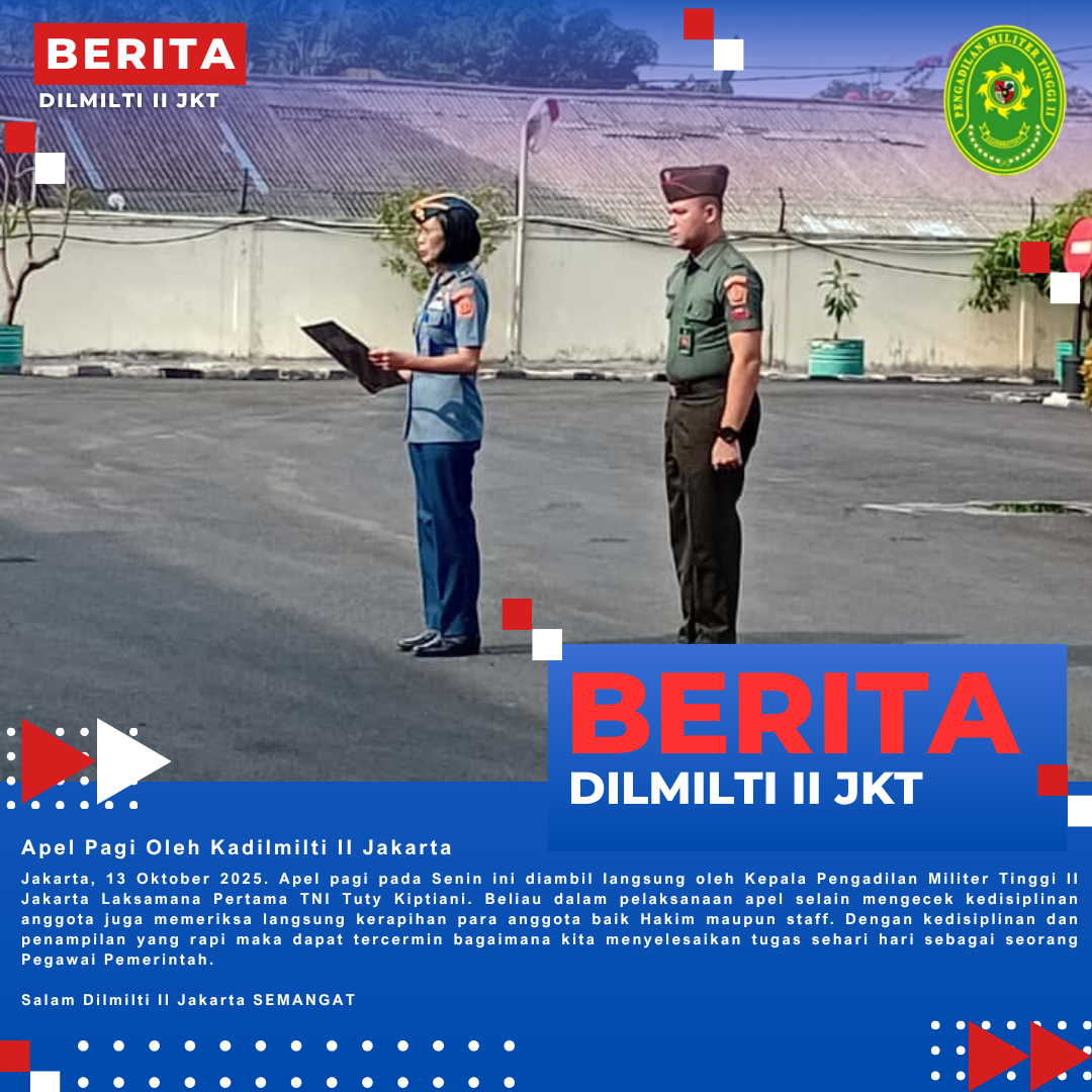 Apel Pagi Oleh Kadilmilti II Jakarta