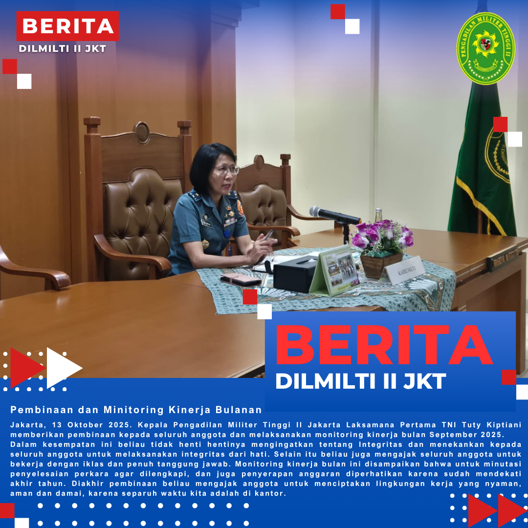 Pembinaan dan Monitoring Kinerja Bulanan