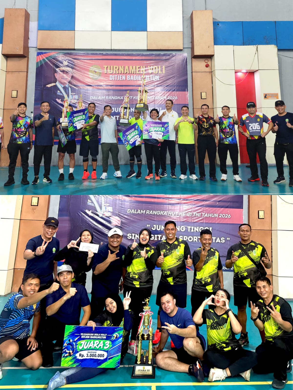 Turnamen Volley Dirjen Badilmiltun MARI
