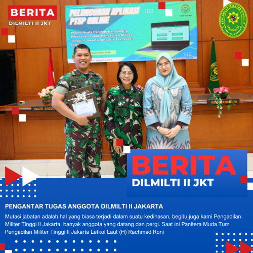 PENGANTAR TUGAS ANGGOTA DILMILTI II JAKARTA