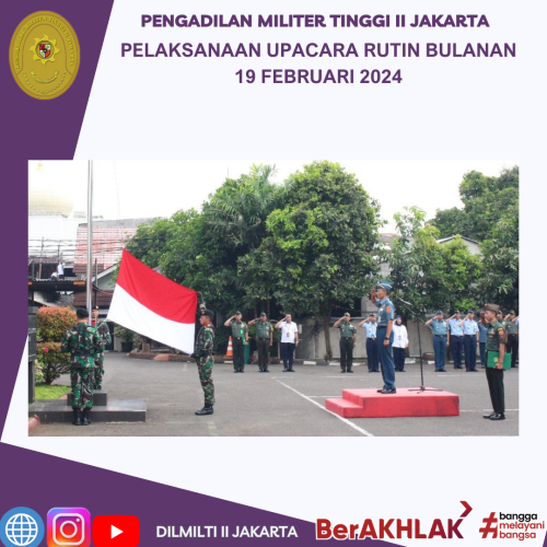 Pelaksanaan Upacara Rutin Bulanan 19 Februari 2024