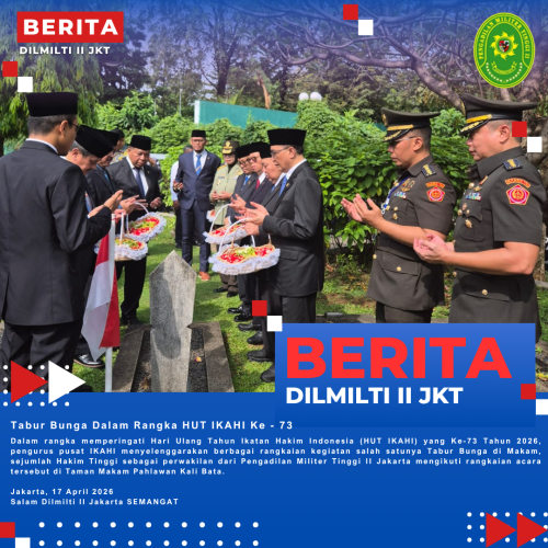 Tabur Bunga Dalam Rangka HUT IKAHI Ke – 73