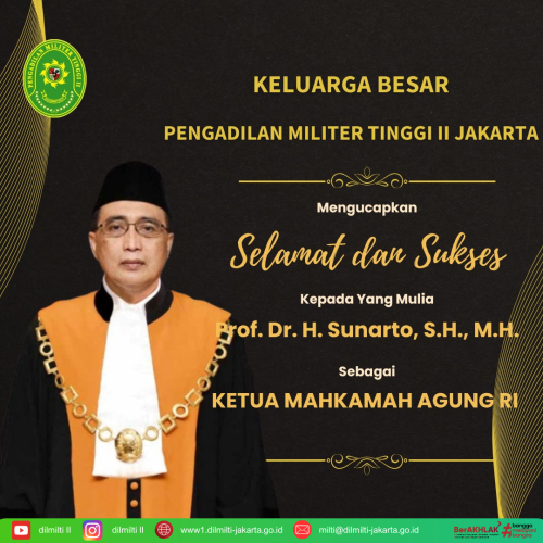 Selamat Dan Sukses Kepada Yang Mulia Prof (HC) Dr. H. Sunarto, S.H., M.H